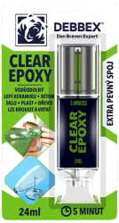 DEBBEX Clear Epoxy 24ml - rychletuhnoucí dvousložkové epoxidové lepidlo