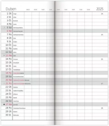 Diář 2025 Napoli design 1, měsíční kapesní PVC