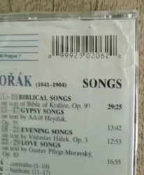 CD Antonín Dvořák : Biblical and Gypsy Songs - Poškozený obal