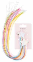 Colored hair clips on a clip with a star, 2 pcs