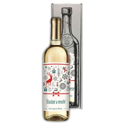 Weihnachtswein 0,75 l - Fröhlich und fröhlich - Chardonnay trocken