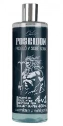 4v1 sprchový gel, šampon, pěna a mýdlo pro muže 400 ml – Poseidon