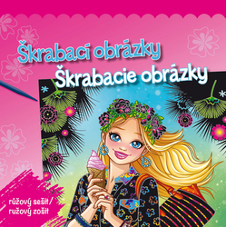 Škrábací obrázky-růžový sešit