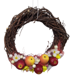 Spring wreath with apples