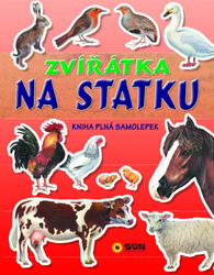 Zvířátka na statku - kniha plná samolepek