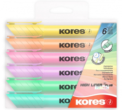 Highlighter KORES pastel set of 6 colors